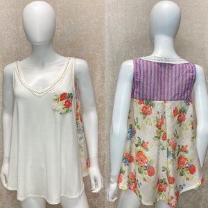 Aratta Sun Rays Tank • Small NWT • Floral Shirt